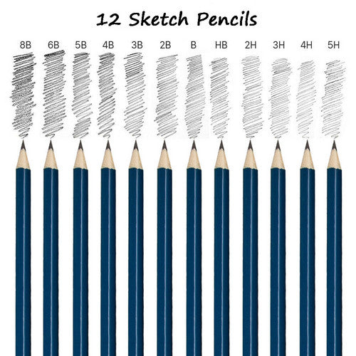 Art & Drawing Toys: 72pcs Professional Drawing Artist Kit Set Pencils and Sketch Charcoal Art Tools