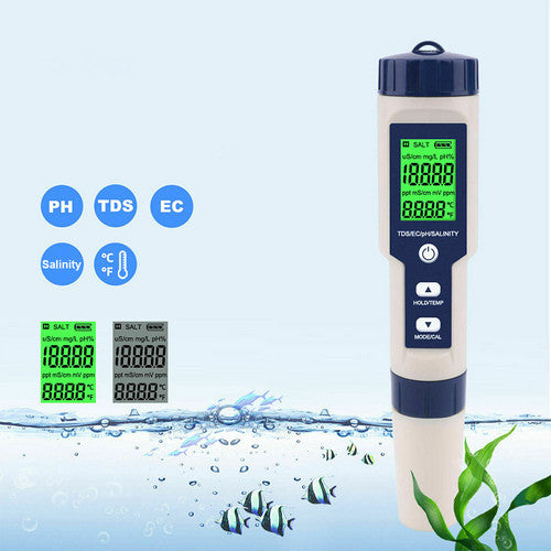 Camping Appliances: Set 7 In 1 and 5 in 1 PH Meter TDS/EC/Salt/Temp Water Quality Monitor Tester Pen
