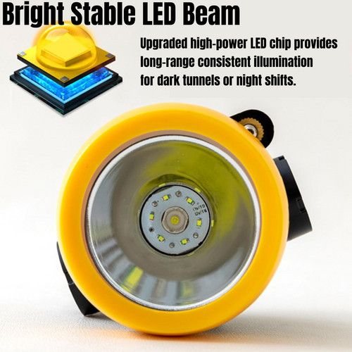LED Miner Headlight 3000 LUX High Bright Waterproof Hard Hat Lamp Rechargeable