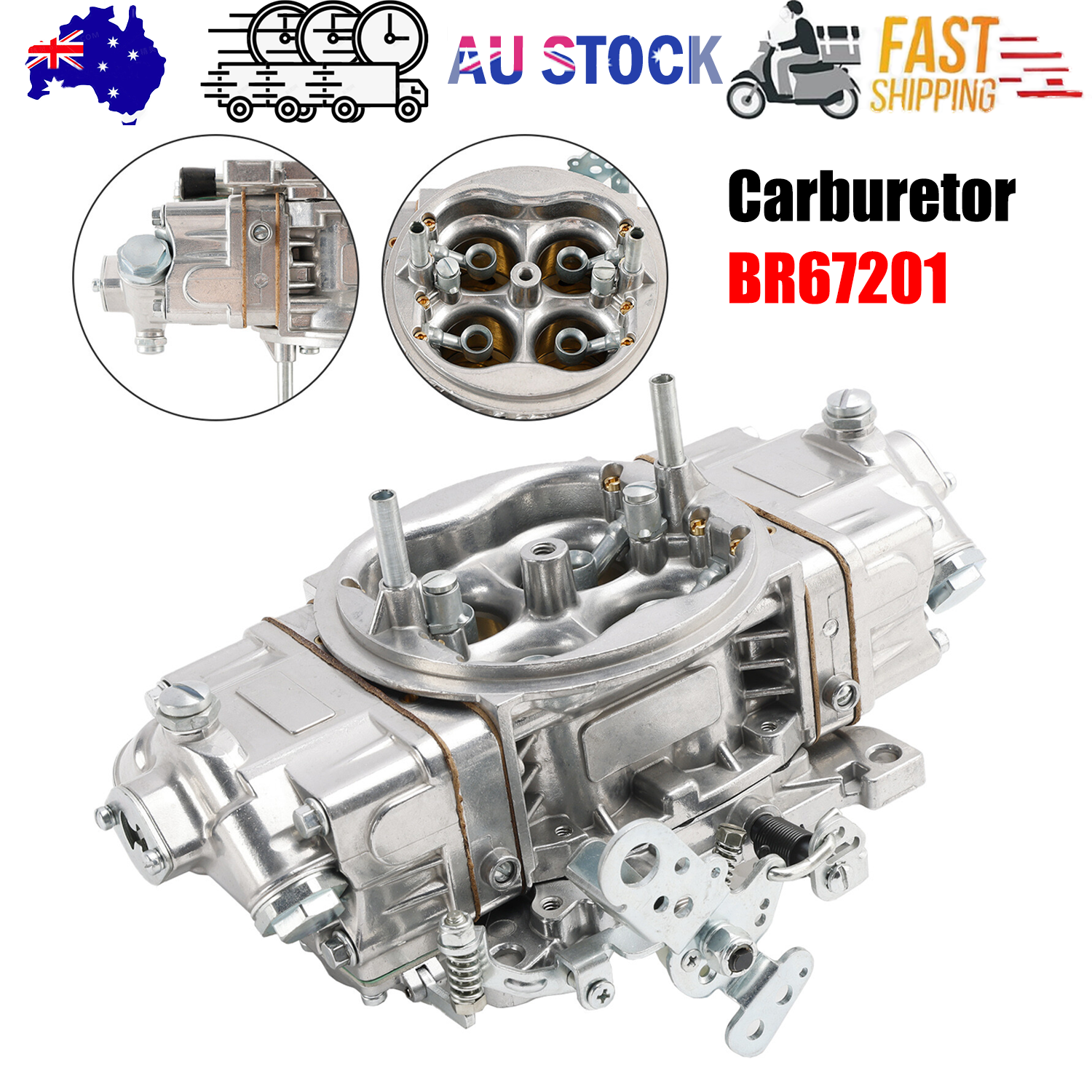 Automotive Parts: Quick Fuel 850 CFM Carburetor 4150 Mechanical BR67201 For Holley Brawler Race