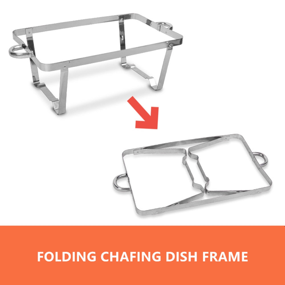 Storage Boxes: 9L Chafing Dish Set Buffet Pan Bain Marie Bow Stainless Steel Food Warmer(2*4.5L)