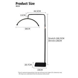 Half Moon Floor Fill Lamp for Salon Tattoo Eyelash Makeup Beauty LED Lash Light Black