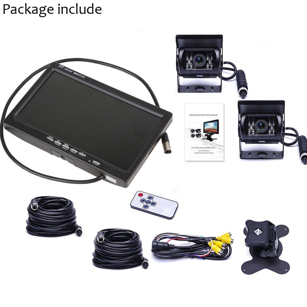 Pool Pumps: 7'' Waterproof Monitor Reversing  Kit For Truck Caravan
