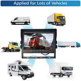 Automotive Gauges: Wireless 4-Channel Split 7" Screen Monitor w/4 Reversing Camera Kit for Truck Trailer Bus