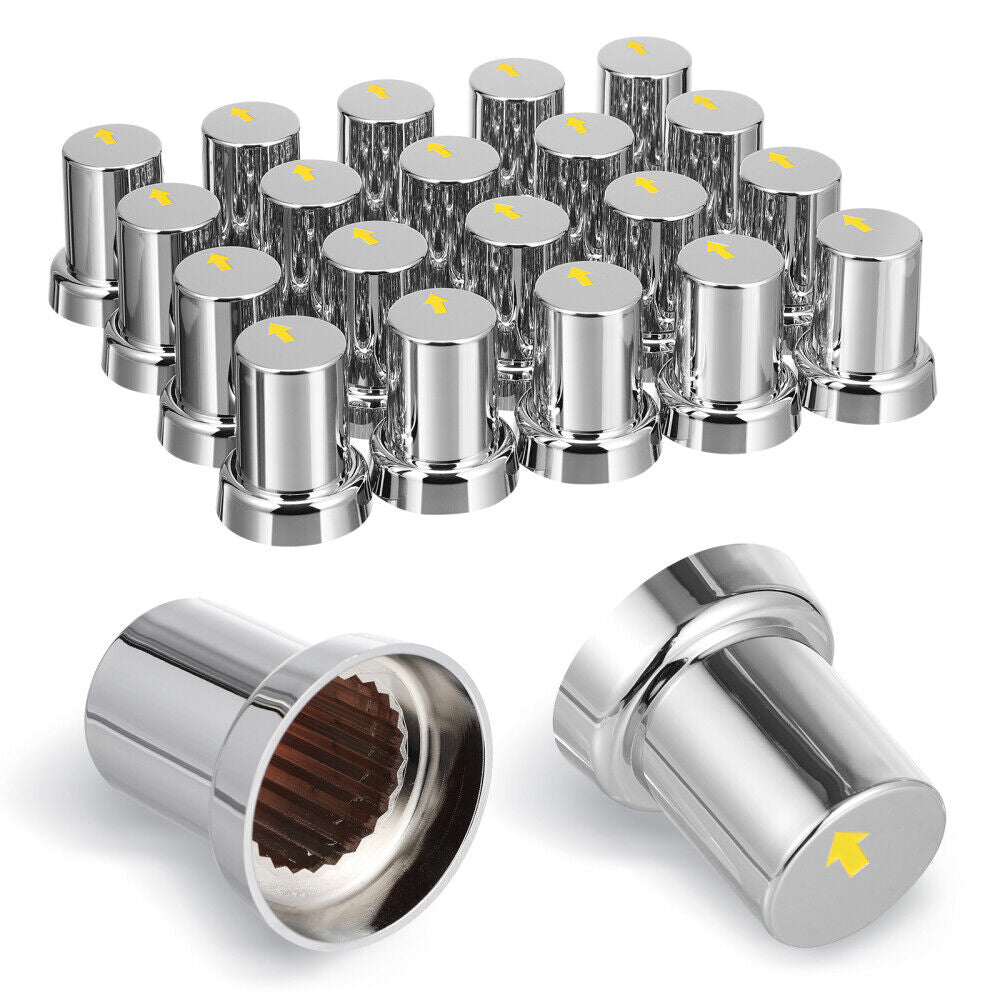 Automotive Parts: 20PCS ABS Wheel Nut Covers Safety Arrow Chrome Caps For Trucks Trailers Bus AU