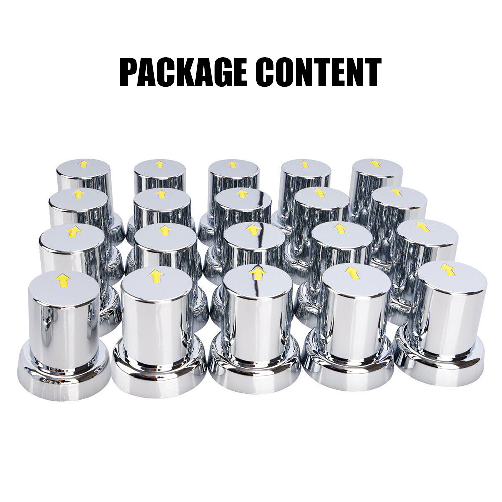 Automotive Parts: 20PCS ABS Wheel Nut Covers Safety Arrow Chrome Caps For Trucks Trailers Bus AU