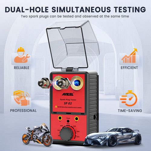 Automotive Repair & Speciality Tools: Ancel 12V Car Spark Plug Tester Auto Ignition System Tester Diagnostic Test Tool