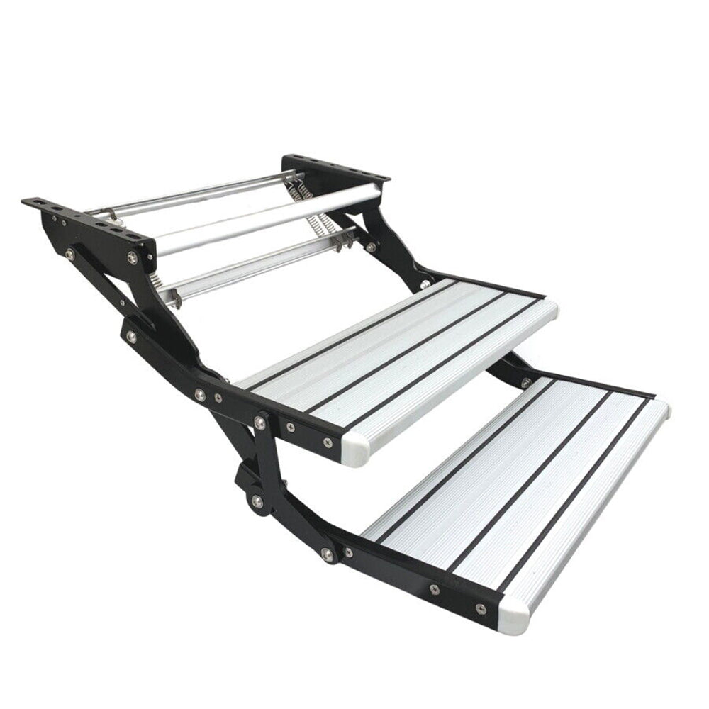 Caravan Accessories: Aluminium Double Caravan Step Pull Out Folding Steps For Road RV Camper Trailer
