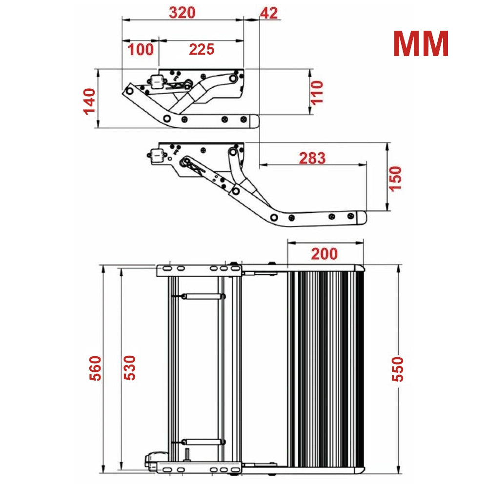 Caravan Accessories: Caravan Step Aluminium 200KG Pull Out Step Folding Camper Trailer Motorhome Step
