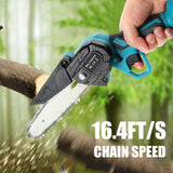4"+ 6" Chainsaw Cordless Rechargeable Wood Cutter Saw Chain Saws Electric New