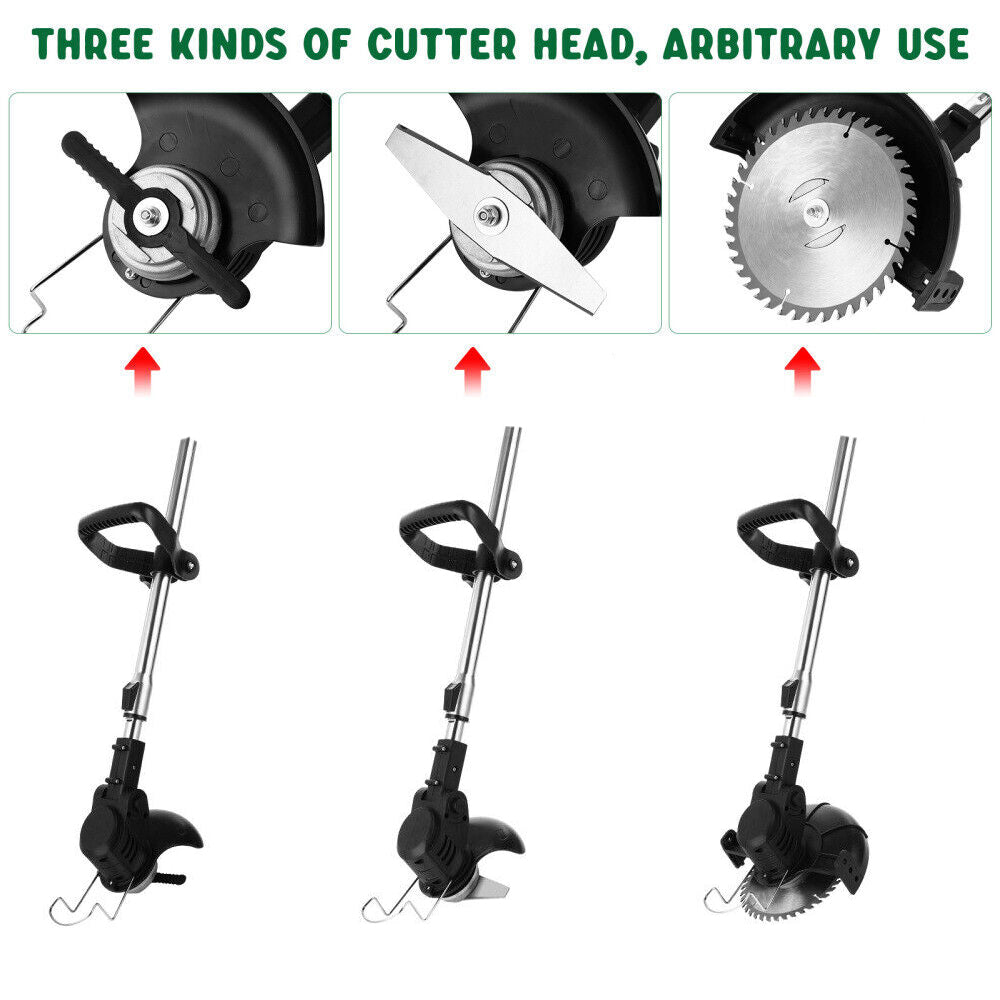 Gardening Accessories: 3in1 Cordless Grass Trimmer Grass Lawn Brush Cutter Whipper Snipper with 1 Battery