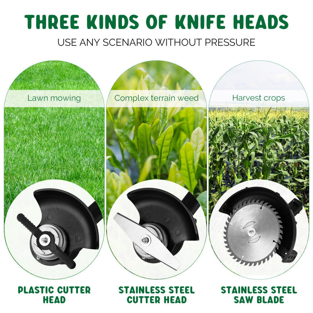 Gardening Accessories: 3in1 Cordless Grass Trimmer Grass Lawn Brush Cutter Whipper Snipper with 1 Battery