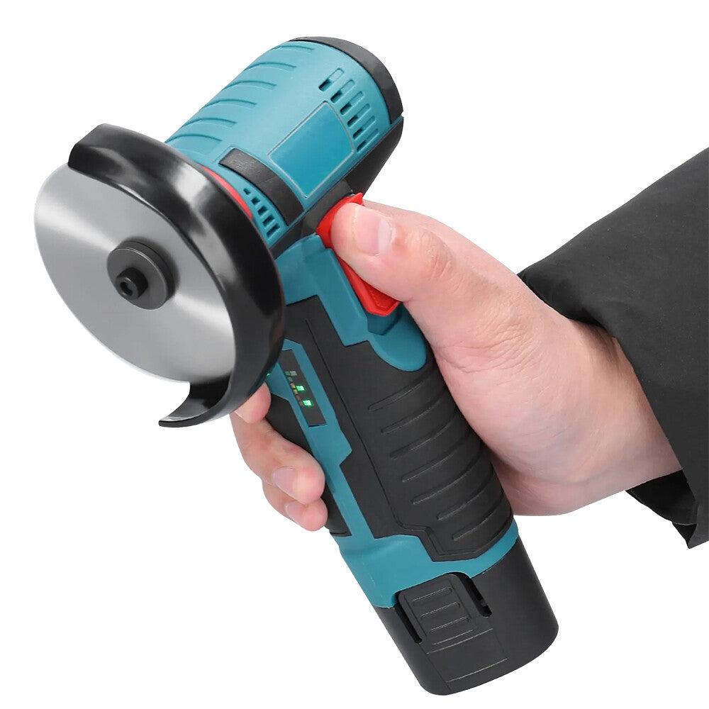 Sanding Accessories: 800W Mini Cordless Brushless Angle Grinder Cutting Tool W/ 2x Battery & Charger