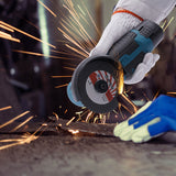 800W Mini Cordless Brushless Angle Grinder Cutting Tool W/ 2x Battery & Charger