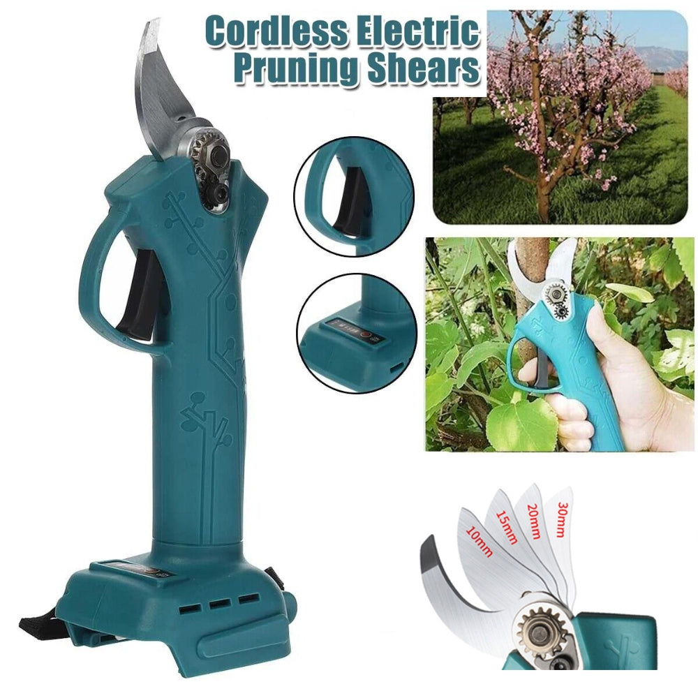 Gardening Tools: Cordless Electric Pruning Shears Secateur Rechargeable Branch Cutter W/ 2 Battery