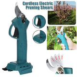 Gardening Tools: Cordless Electric Pruning Shears Secateur Rechargeable Branch Cutter W/ 2 Battery