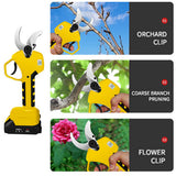 Gardening Tools: Cordless Brushless 4 Pole Pruning Shear Secateur Bush Cutter yellow