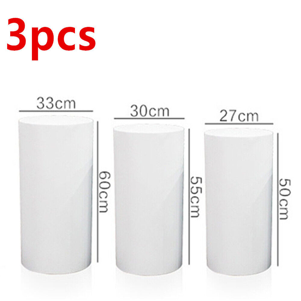 Other Wedding Decorations: 3PCS Display Stand Round Cylinder Pedestal w/ Balloon Set + LED Strip Wedding AU
