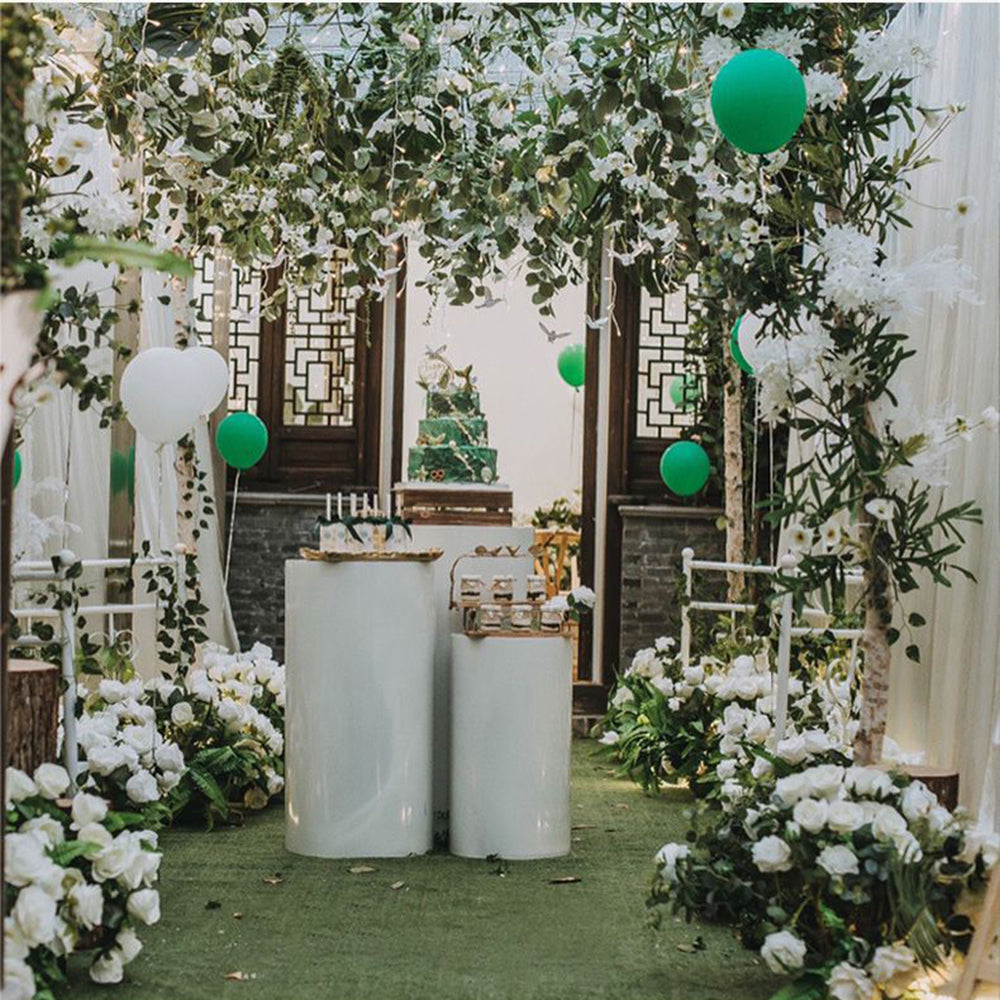 Other Wedding Decorations: 3PCS Display Stand Round Cylinder Pedestal w/ Balloon Set + LED Strip Wedding AU