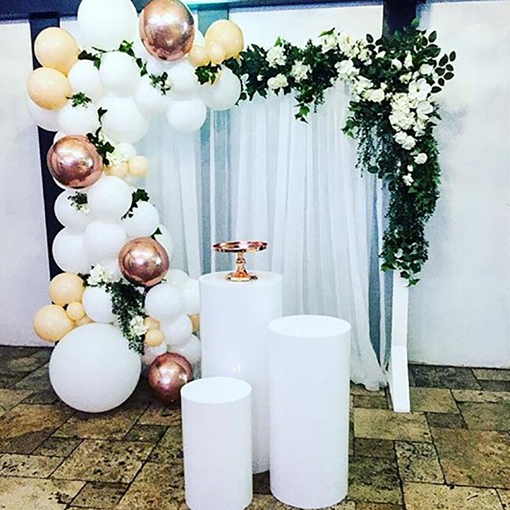 Other Wedding Decorations: 3PCS Display Stand Round Cylinder Pedestal w/ Balloon Set + LED Strip Wedding AU