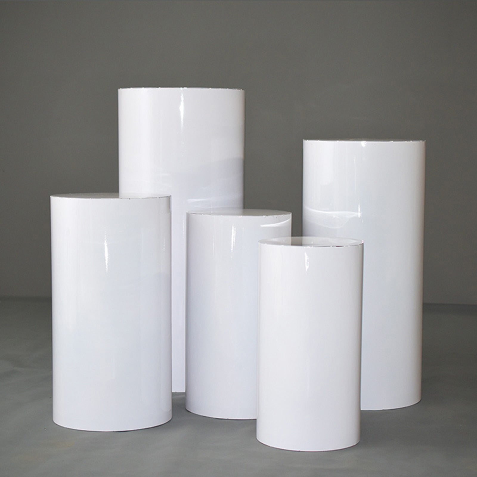 Other Wedding Decorations: 5PCS Round Plinth Cylinder Display Stand Pedestal Wedding Party Shop Display AU