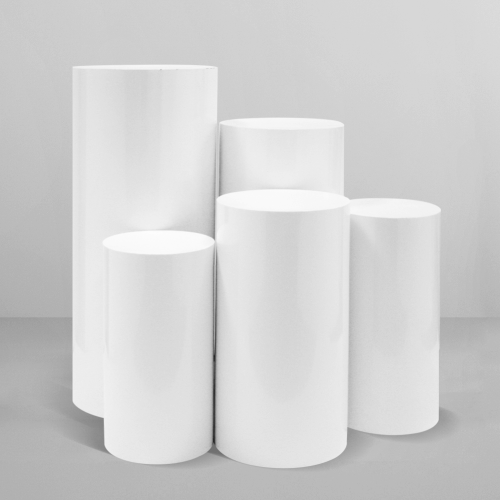 Other Wedding Decorations: 5PCS Round Plinth Cylinder Display Stand Pedestal Wedding Party Shop Display AU