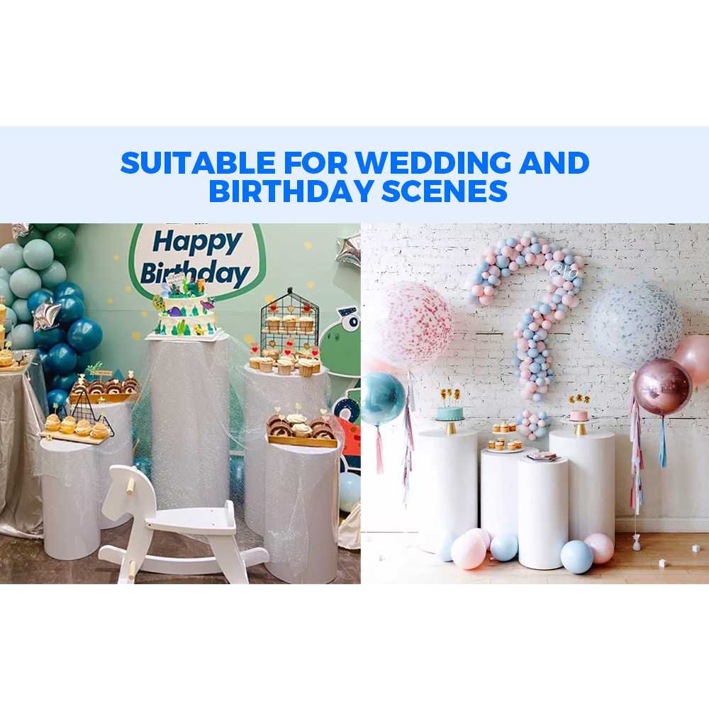Other Wedding Decorations: 5PCS Round Plinth Cylinder Display Stand Pedestal Wedding Party Shop Display AU