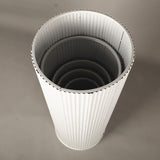Other Wedding Decorations: 5x Metal Wedding Plinths Cylinder Pedestal Stand Ripple Cake Dessert Display