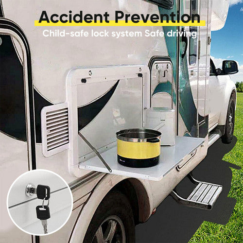 Caravan Accessories: Caravan Table Folding Picnic Camping Motorhome Outdoor Tables Locked 800x450mm