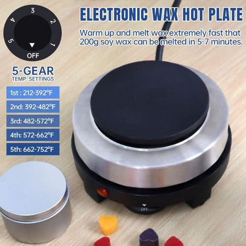 Candle Accessories: DIY Candle Making Kit 1KG Wax Bean Electric Wax Melter Pouring Pot Thermometer