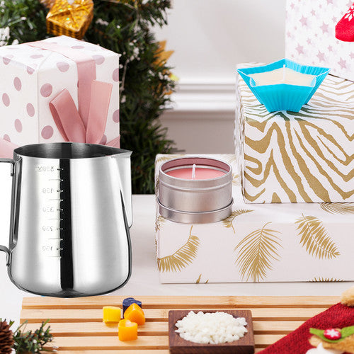 Candle Accessories: DIY Candle Making Kit 1KG Wax Bean Electric Wax Melter Pouring Pot Thermometer