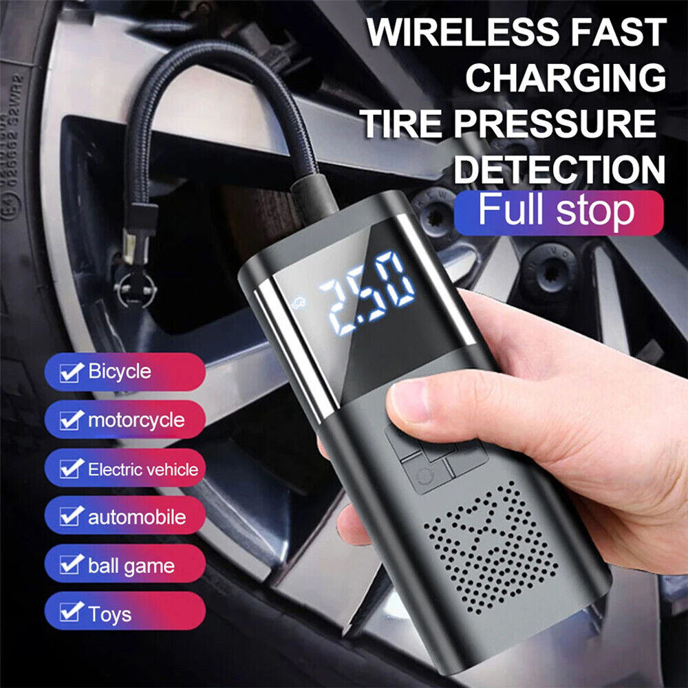Outdoor Decorations & Lights: 6000mAh Car Tyre Inflator 12V Air Compressor Electric Pump Cordless USB Charging
