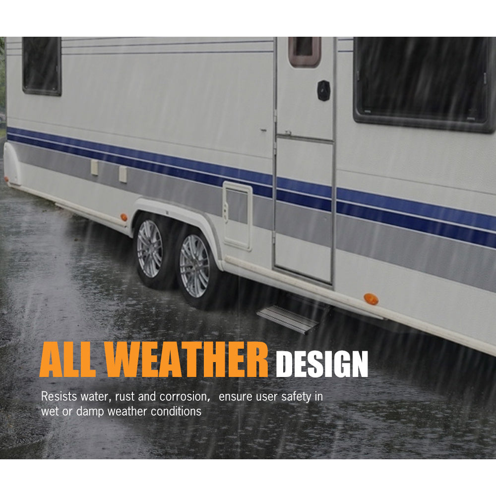 Caravan Accessories: 200KG Heavy Duty Caravan Step Folding Pull Out Portable RV Camper Trailer Tools