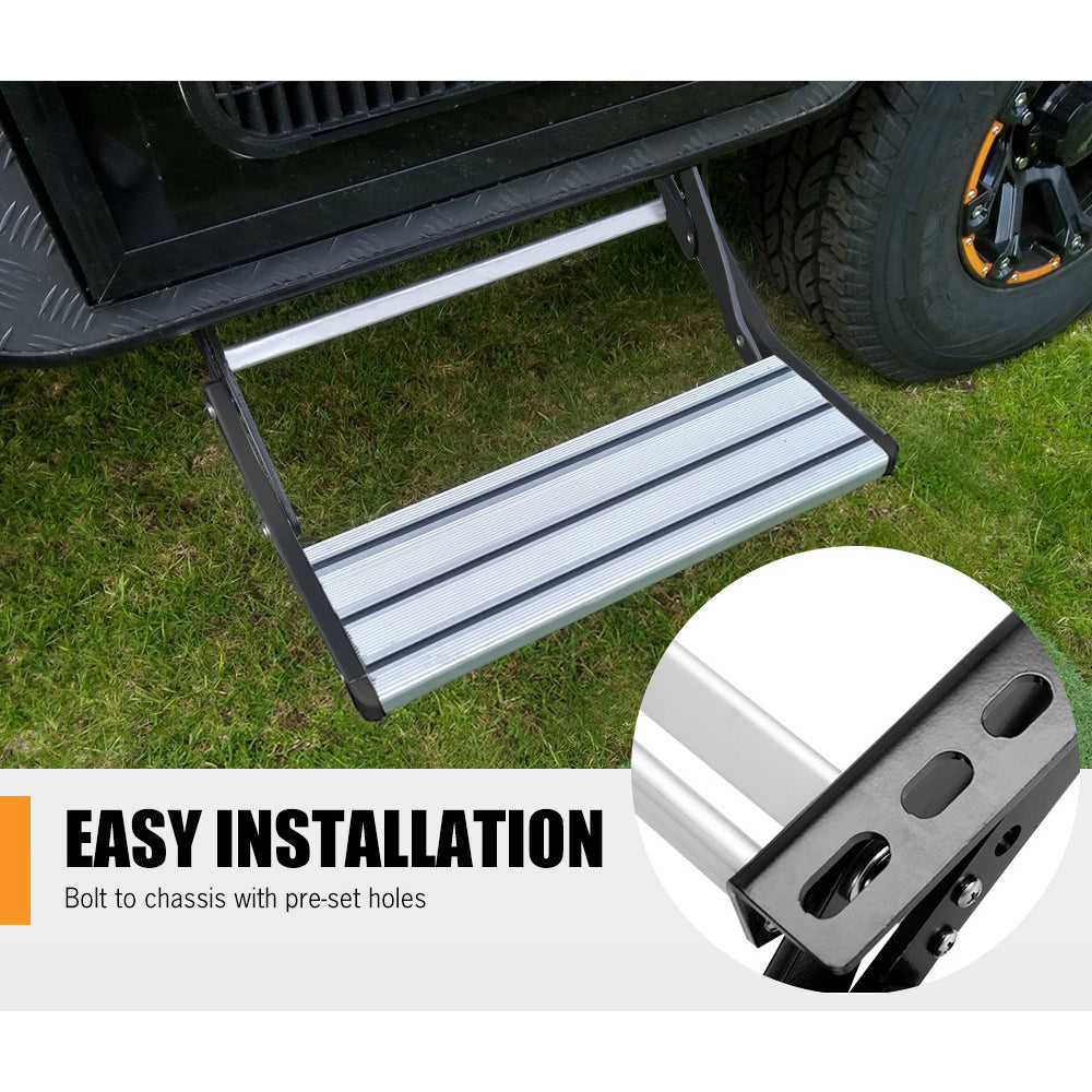 Caravan Accessories: 200KG Heavy Duty Caravan Step Folding Pull Out Portable RV Camper Trailer Tools