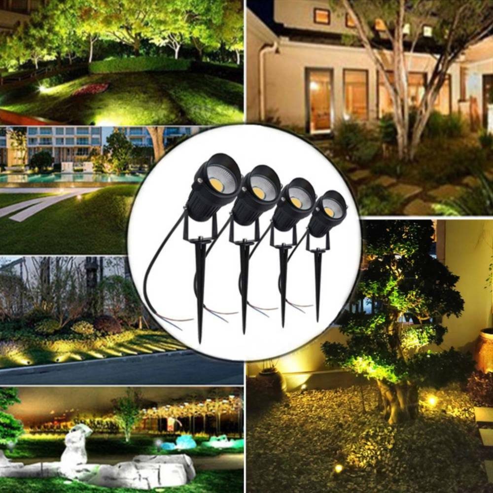 In-Ground Lights: 10PCS LED Spotlights Landscape Warm light Lamp Waterproof Outdoor Garden Yard 12V