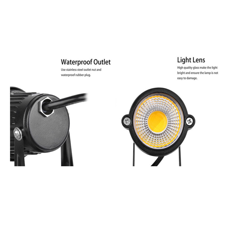 In-Ground Lights: 10PCS LED Spotlights Landscape Warm light Lamp Waterproof Outdoor Garden Yard 12V