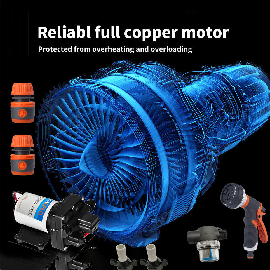 Sewage Pumps: 12V SEALFLO Water Pump High Pressure Self-priming rv Camping Boat 55PSI 11.3L/M