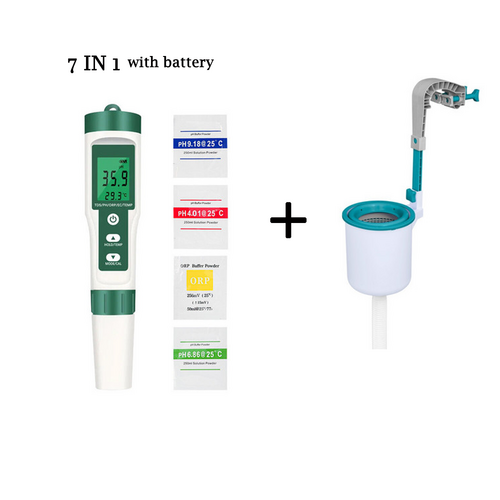 Pool Sweeps & Vacuums: 7 in 1 PH Meter Water Quality Monitor Tester Pen and one Bestway Surface Skimmer