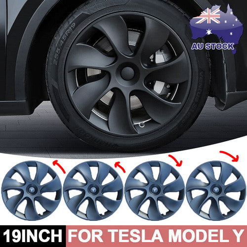 Automotive Decor: Tesla Y wheel cap 4 gray and model Y front and rear PP TPE fender 4