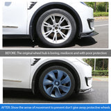Automotive Decor: Tesla Y wheel cap 4 gray and model Y front and rear PP TPE fender 4