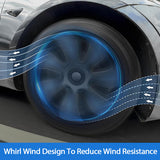 Automotive Decor: Tesla Y wheel cap 4 gray and model Y front and rear PP TPE fender 4