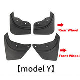 Automotive Decor: Tesla Y wheel cap 4 gray and model Y front and rear PP TPE fender 4