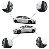 Automotive Decor: Tesla Y wheel cap 4 gray and model Y front and rear PP TPE fender 4
