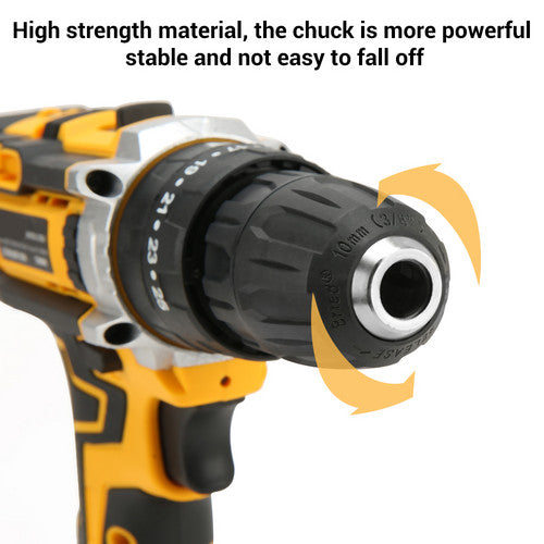 Drill & Screwdriver Accessories: 36VF BRUSHLESS HEAVY DUTY CORDLESS DRILL IMPACT DRIVER KIT HAMMER +2 BATTERY Box