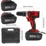 Power Drills & Accessories: Cordless Drill w/2 Battery Heavy Duty Impact Driver Kit Brushless Hammer Set