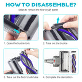 Kitchen Appliance Accessories: Turbo Brush Roller Head Electric Floor Carpet Head LED For Dyson V7 V8 V10 V11 V15