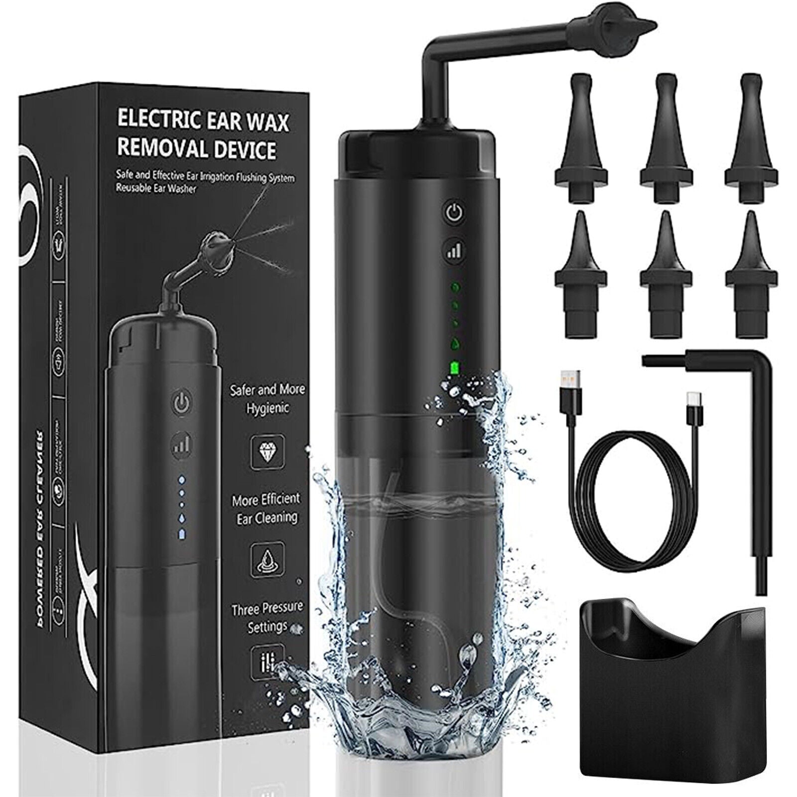 Wellness Accessories: Automatic Ear Wax Removal USB Electric Ear Cleaner Washer Irrigation Flushing AU