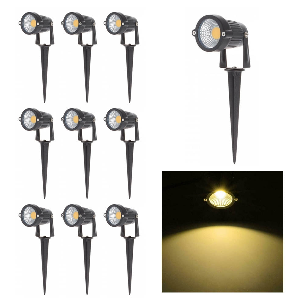 In-Ground Lights: 10PCS 12V LED Waterproof Outdoor Garden Spotlights Landscape Light Flood Lights