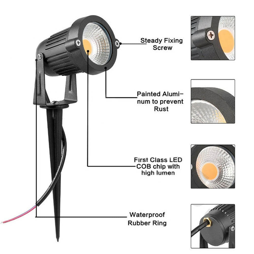In-Ground Lights: 10PCS 12V LED Waterproof Outdoor Garden Spotlights Landscape Light Flood Lights