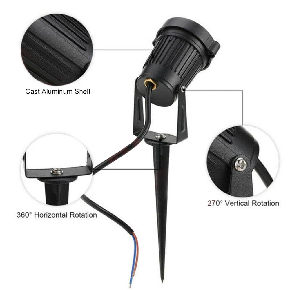 In-Ground Lights: 10PCS 12V LED Waterproof Outdoor Garden Spotlights Landscape Light Flood Lights